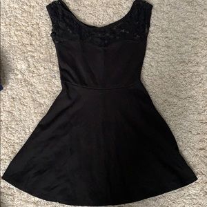 Black Skater Dress with Lace